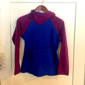 Melanzana Micro Grid Hoodie - Blue/Purple - Women’s Small